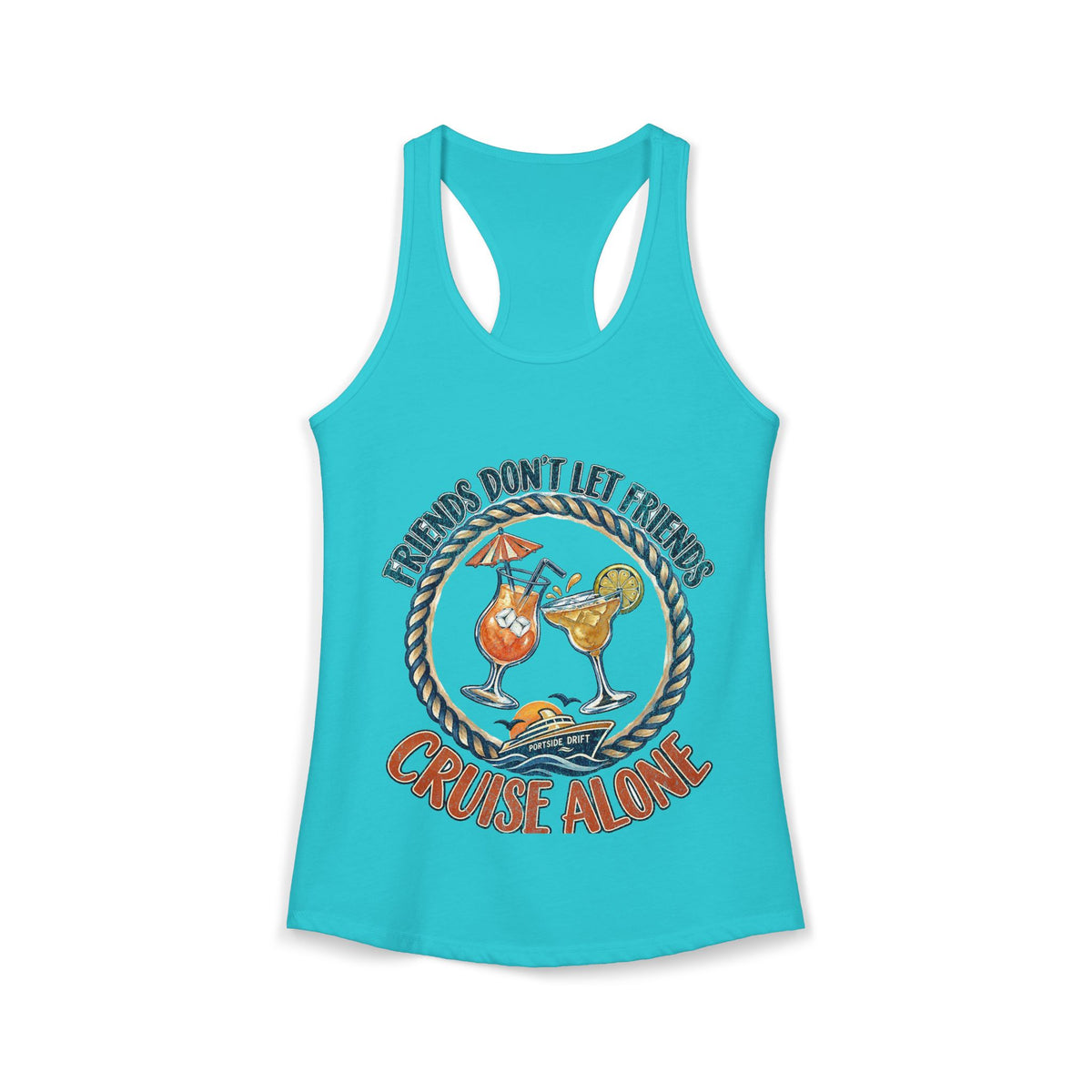 Racerback Tank - Friends don't let Friends Cruise Alone