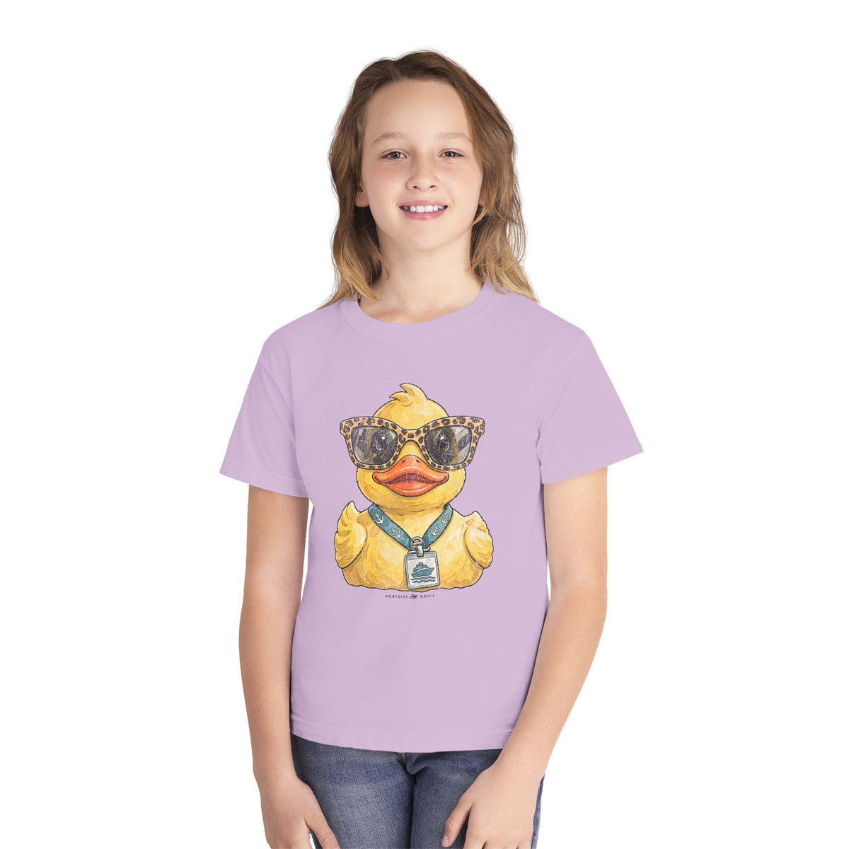 Youth Tee — Leopard Sunglasses Duck