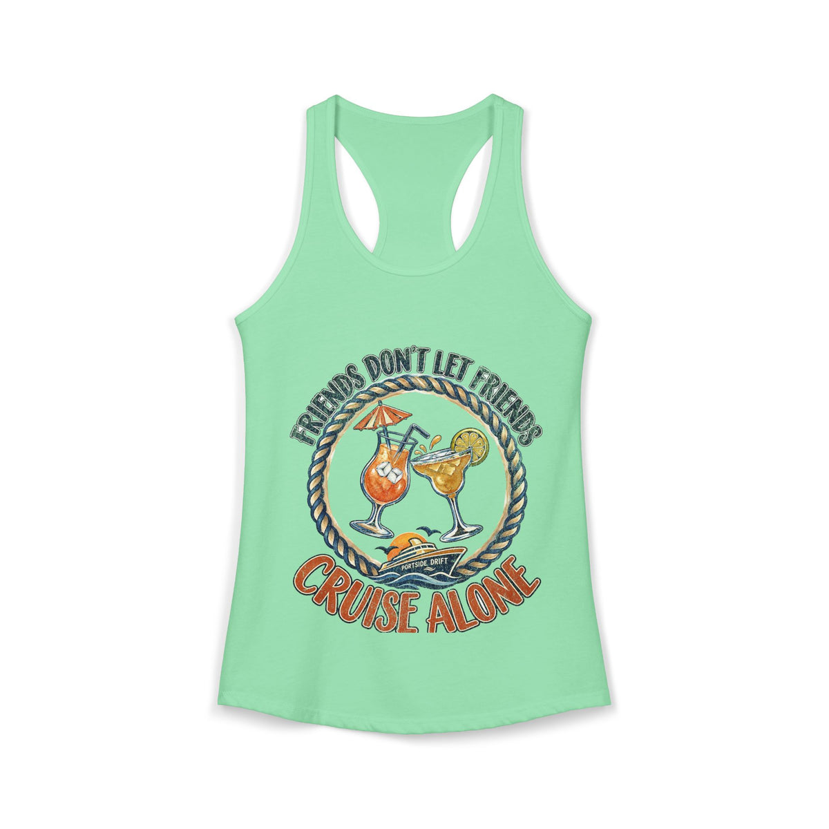 Racerback Tank - Friends don't let Friends Cruise Alone