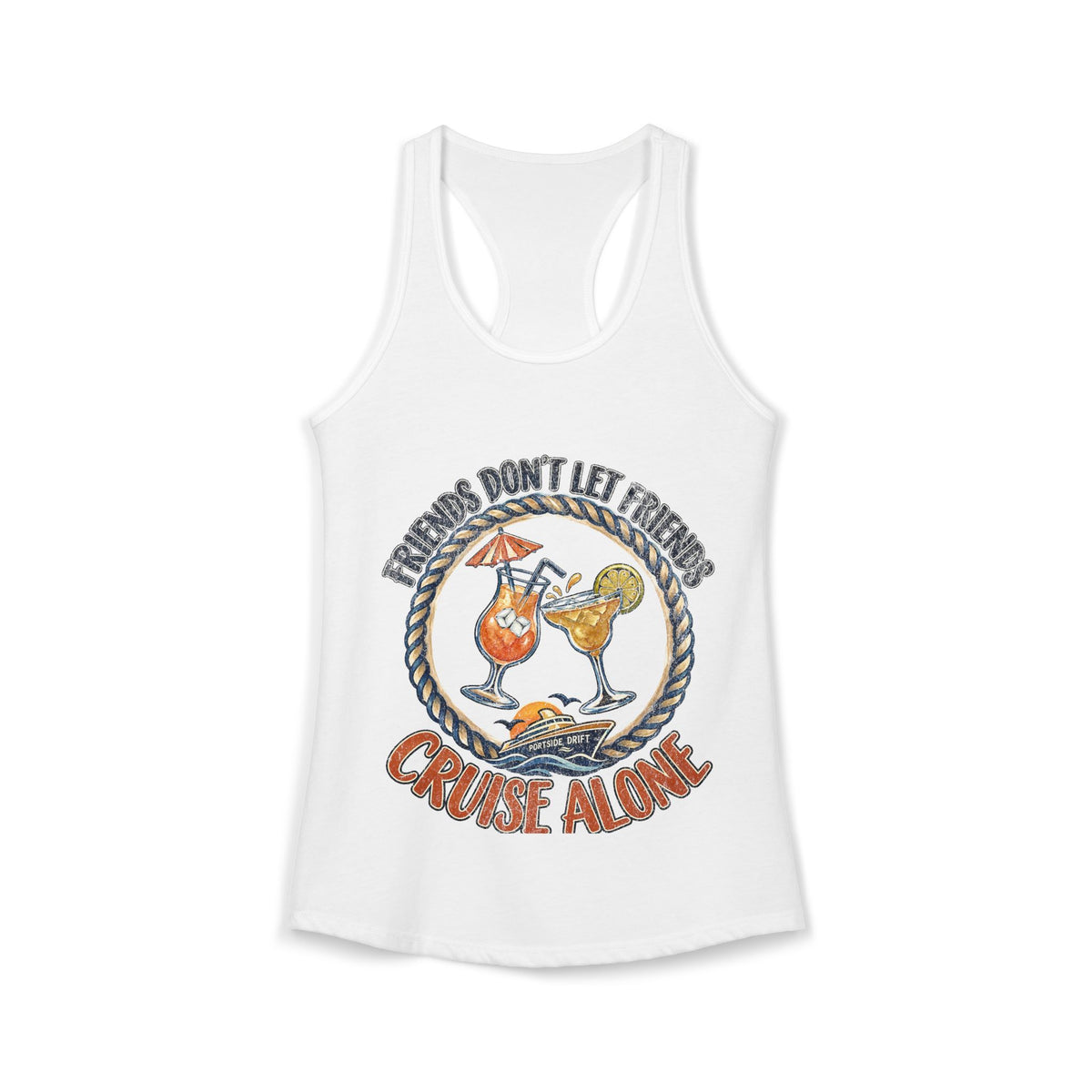 Racerback Tank - Friends don't let Friends Cruise Alone