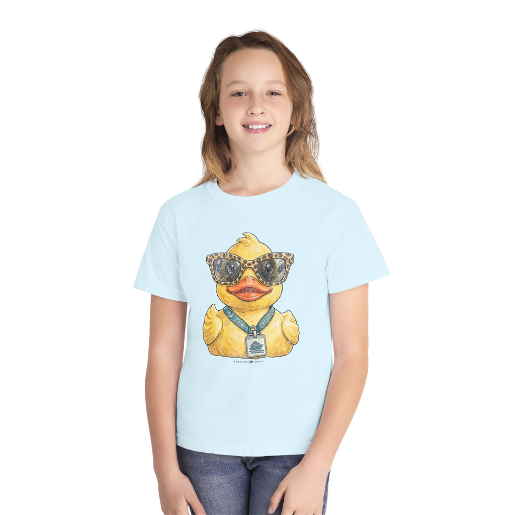 Youth Tee — Leopard Sunglasses Duck