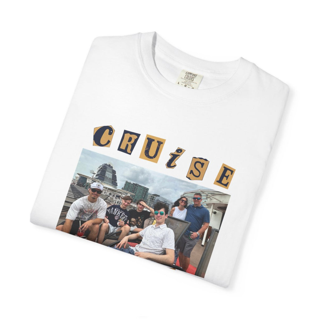 Personalized Cruise Crew Photo Shirt, Custom Picture T-Shirt, Family Cruise Keepsakerment-Dyed T-shirt